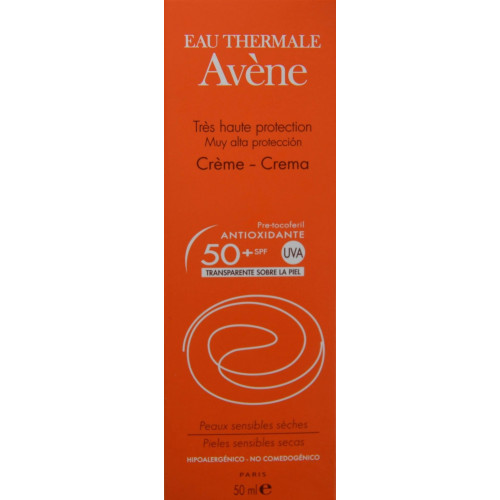 CREMA 50+ RESISTENTE AL AGUA - SIN PARABENOS AVÈNE 