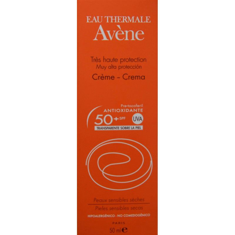 CREMA 50+ RESISTENTE AL AGUA - SIN PARABENOS AVÈNE 