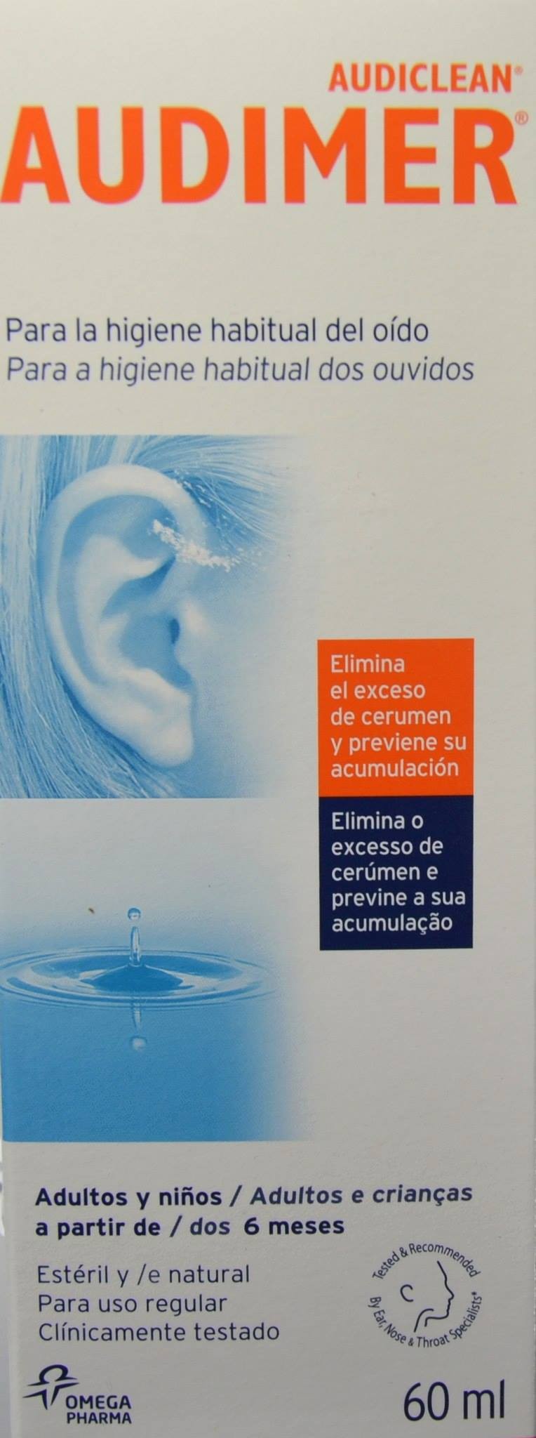 Audimer Audiclean Solución Limpieza Oídos 60 ml