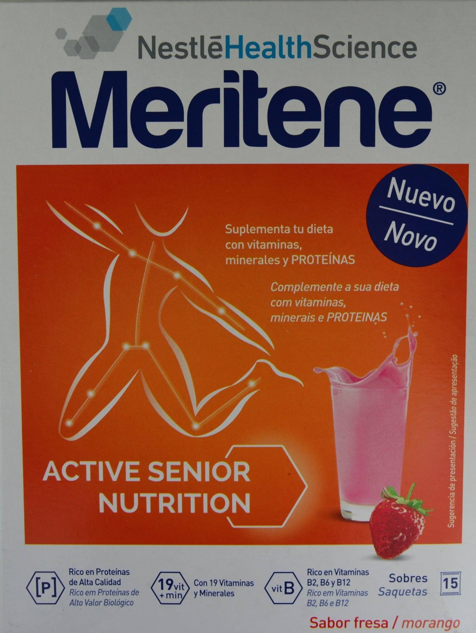 Meritene Active Senior Batidos Sabor Chocolate 15 sobres