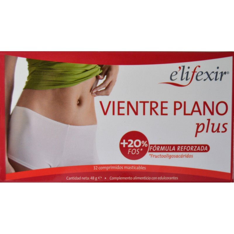 VIENTRE PLANO PLUS 32 COMPRIMIDOS MASTICABLES E’LIFEXIR  Farmacia Anna