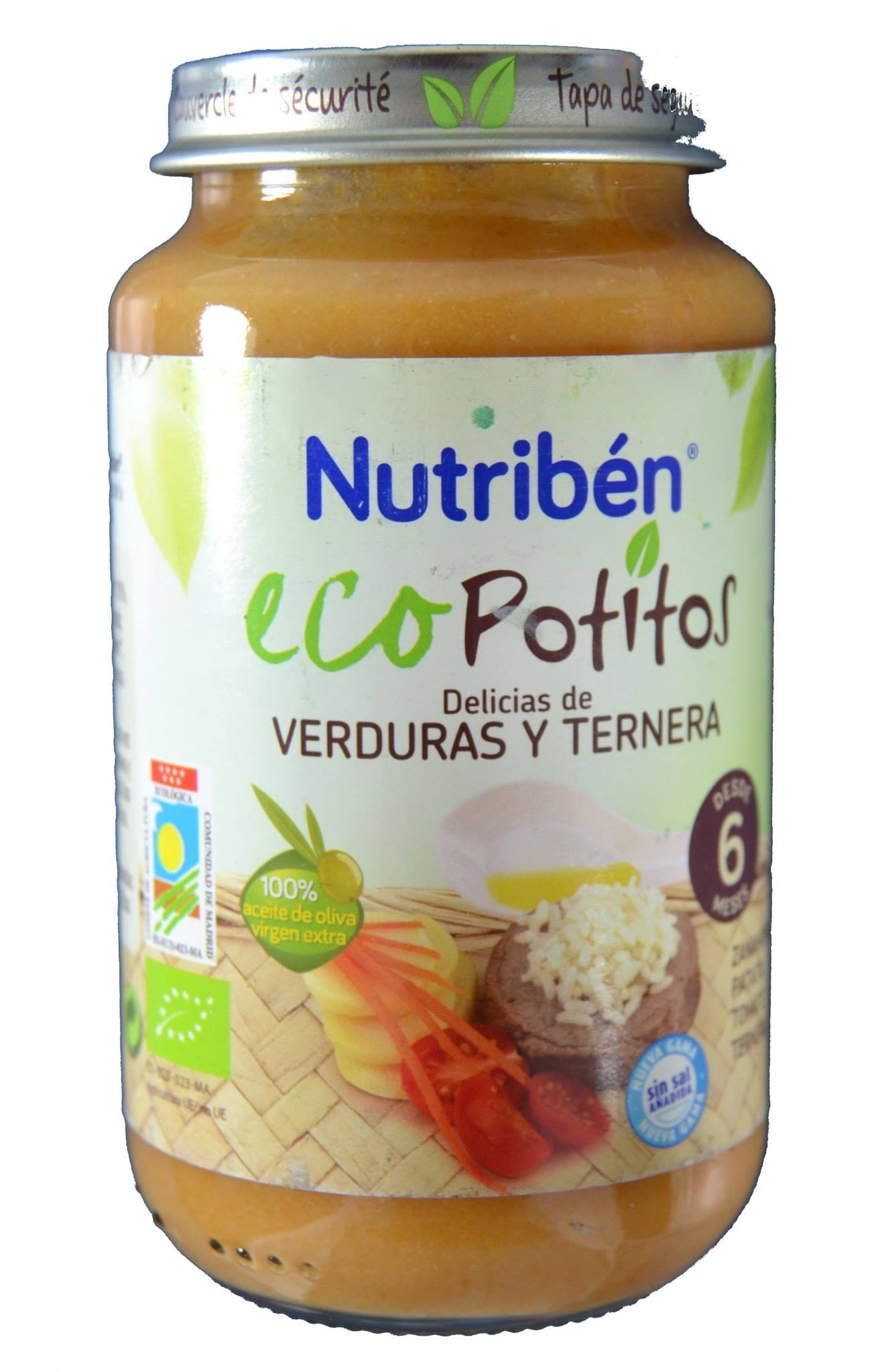 ECOPOTITOS VERDURAS Y TERNERA 250 G NUTRIBÉN - Farmacia Anna Riba