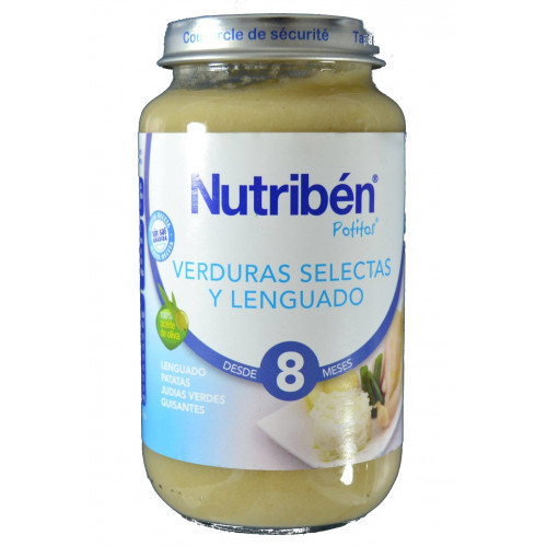 VERDURAS SELECTAS Y LENGUADO 250 G NUTRIBÉN