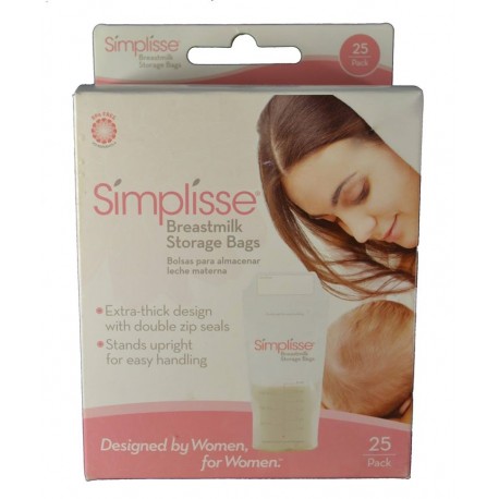 BOLSAS PARA ALMACENAR LECHE MATERNA PACK 25 SIMPLISSE