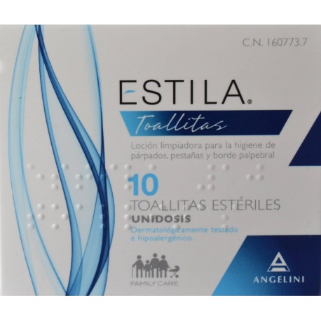 ESTILA 10 TOALLITAS ESTÉRILES UNIDOSIS ANGELINI