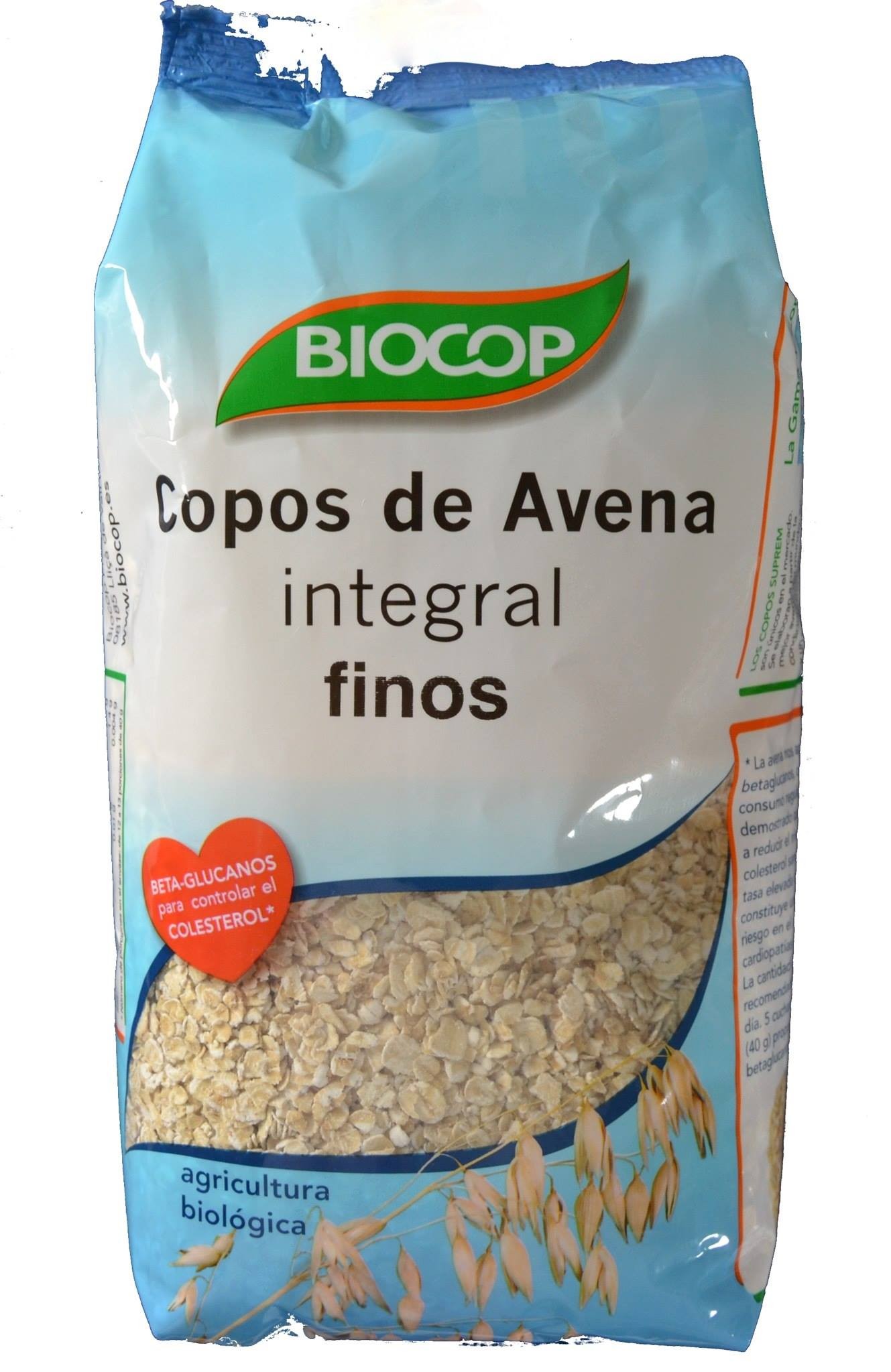 COPOS FINOS DE AVENA INTEGRAL 500G BIOCOP - Farmacia Anna Riba