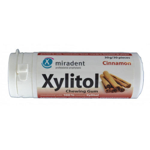 XYLITOL CINNAMON CHEWING GUM MIRADENT