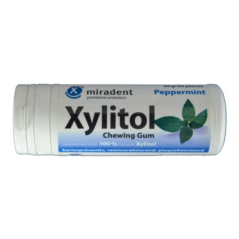 XYLITOL PEPPERMINT CHEWING GUM MIRADENT
