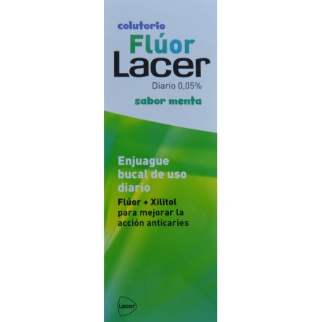 COLUTORIO FLÚOR SABOR MENTA 500 ML LACER 
