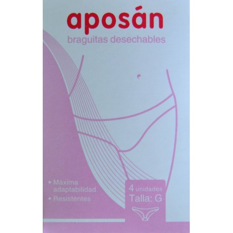 BRAGUITAS DESECHABLES TALLA G 4 UNIDADES APOSÁN
