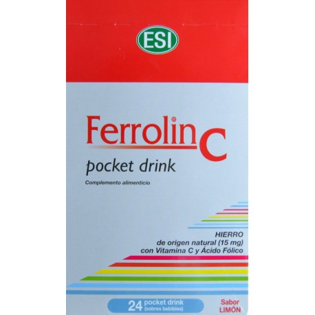 FERROLIN C 24 POCKET DRINK SABOR LIMÓN ESI