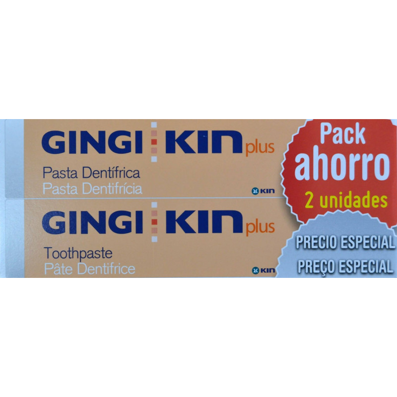 PASTA DENTÍFRICA PACK AHORRO 2 UNIDADES GINGI KIN PLUS