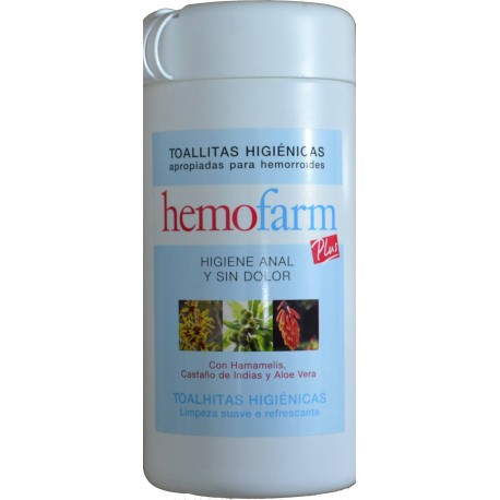 TOALLITAS HIGIÉNICAS  60 UNIDADES HEMOFARM PLUS 