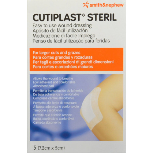 CUTIPLAST STERIL 5 APÓSITOS (7.2 CM X 5 CM)