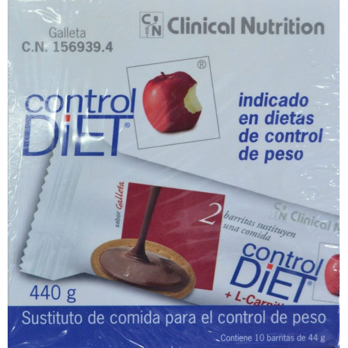 CONTROL DIET 10 BARRITAS GALLETA CLINICAL NUTRITION