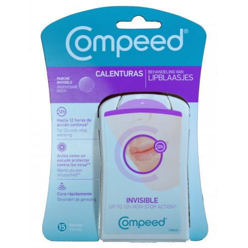CALENTURAS 15 PARCHES INVISIBLES COMPEED