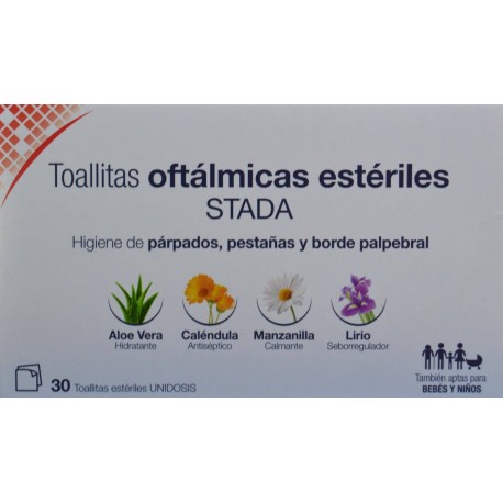 TOALLITAS OFTÁLMICAS ESTERILES 30 UNIDADES STADA
