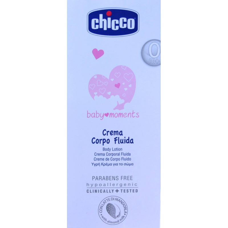Chicco Baby Moments Crema Corporal Fluida 200 ml
