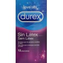 SIN LÁTEX 12 PRESERVATIVOS DUREX LOVE SEX