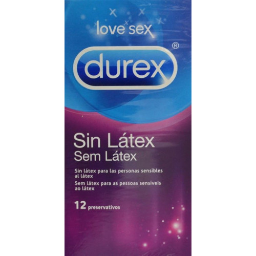 SIN LÁTEX 12 PRESERVATIVOS DUREX LOVE SEX