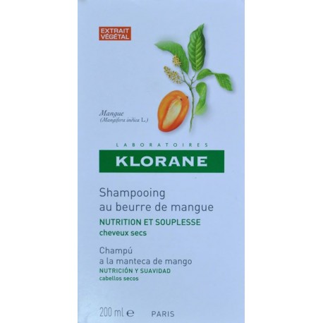 CHAMPÚ A LA MANTECA DE MANGO 200 ML KLORANE