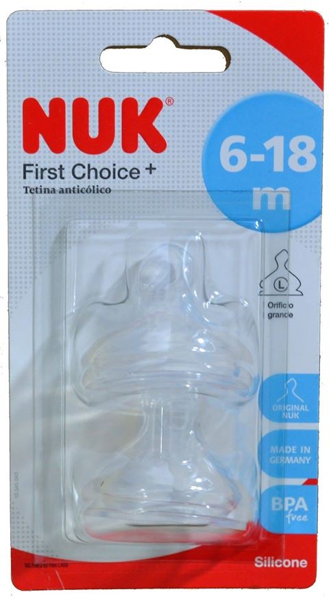 Nuk Tetina Látex First Choice Talla L 6-18 meses - pack 3 tetinas látex Nuk