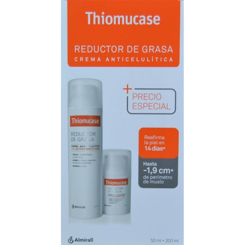 REDUCTOR DE GRASA THIOMUCASE 50 ML + 200 ML ALMIRALL - Farmacia Anna Riba