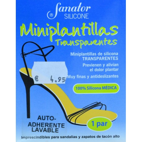 MINIPLANTILLAS TRANSPARENTES SILICONA 1 PAR SANATOR