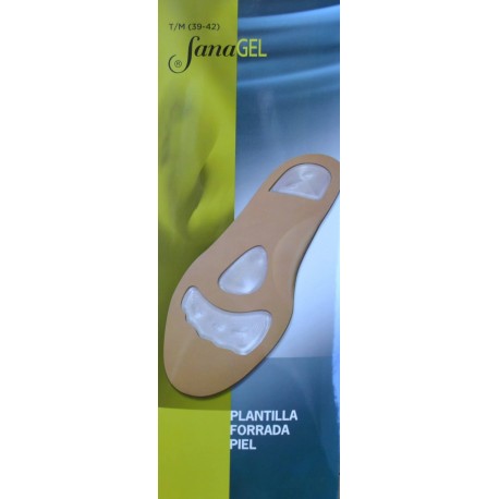 PLANTILLA FORRADA PIEL SANAGEL