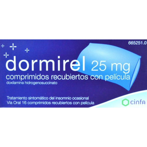 DORMIREL 25 MG 16 COMPRIMIDOS CINFA