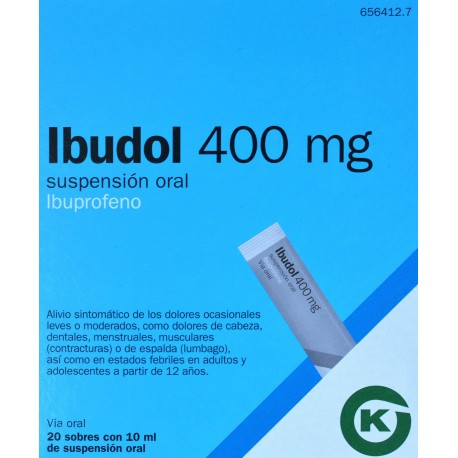 IBUDOL 400 MG SUSPENSIÓN ORAL 20 SOBRES KERN PHARMA