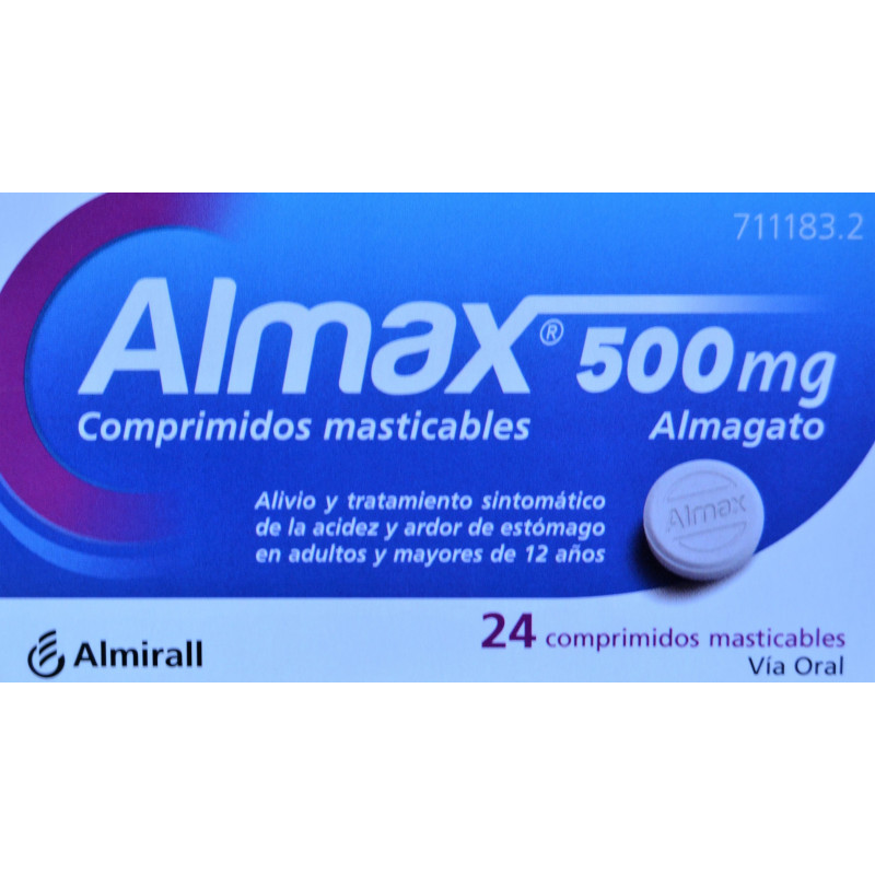 Almax 500 mg 54 comp caja plastico Antiácidos Digestivos