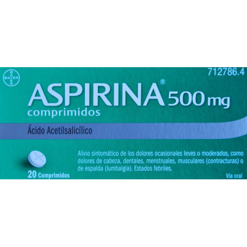 ASPIRINA 500 MG 20 COMPRIMIDOS BAYER