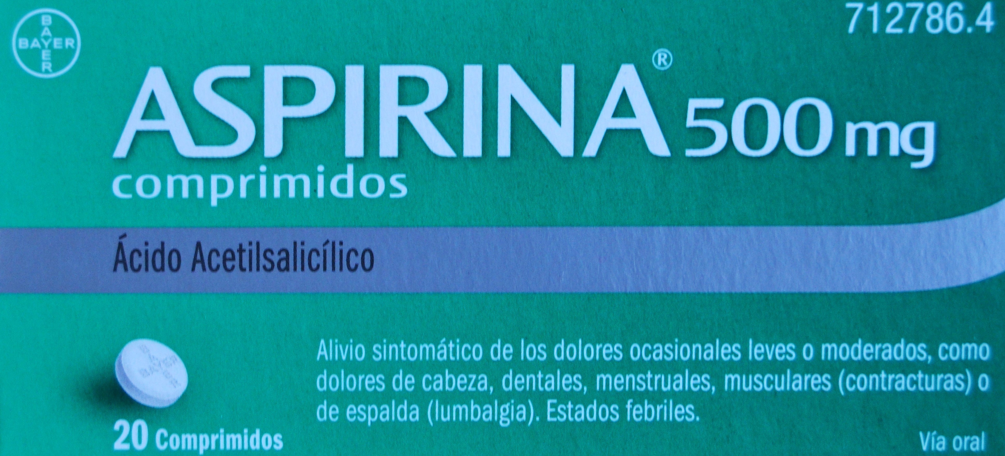 Aspirina 500 Mg 20 Comprimidos Bayer Farmacia Anna Riba
