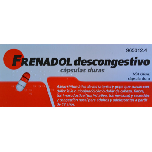 FRENADOL DESCONGESTIVO 16 CÁPSULAS DURAS