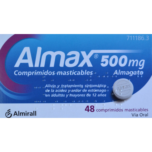 ALMAX 500 MG 48 COMPRIMIDOS MASTICABLES ALMIRALL