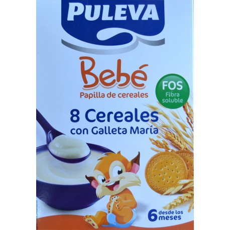 PAPILLA 8 CEREALES CON GALLETA MARÍA 500 G PULEVA
