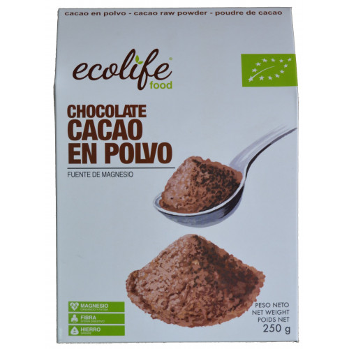 CACAO EN POLVO 100% ECOLÓGICO 250 G ECOLIFE FOOD