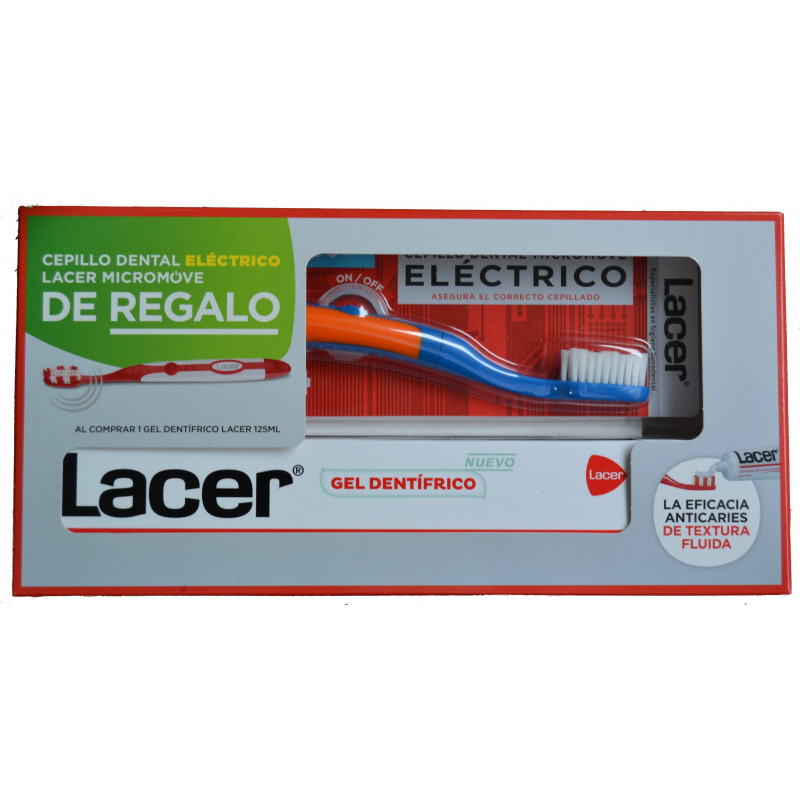 GEL DENTÍFRICO 125 ML + CEPILLO DE VIAJE GRATIS LACER