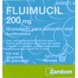 FLUIMUCIL 200 MG 30 SOBRES DE GRANULADO SABOR A NARANJA ZAMBON