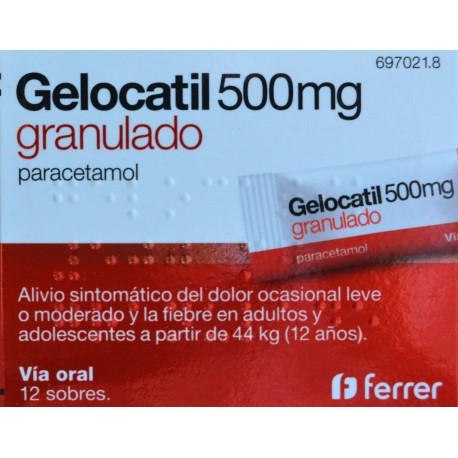 GELOCATIL 500 MG 12 SOBRES FERRER