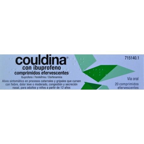 COULDINA CON IBUPROFENO 20 COMPRIMIDOS EFERVESCENTES ALTER