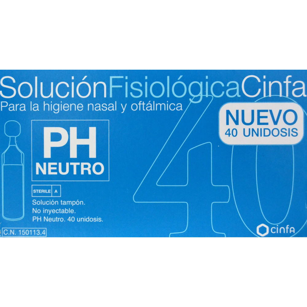 CINFA SOLUCION FISIOLOGICA 40 UNIDADES MONODOSIS 5 ML - Farmacia