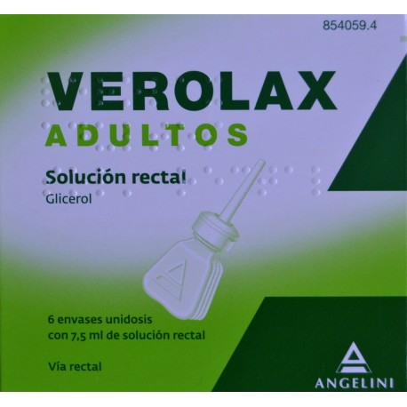VEROLAX ADULTOS SOLUCIÓN RECTAL 6 ENVASES UNIDOSIS ANGELINI