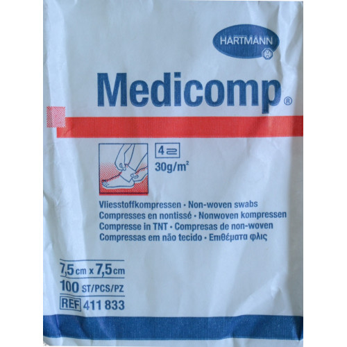 MEDICOMP 4 CAPAS 7,5 CM X 5,5 CM 100 HARTMANN