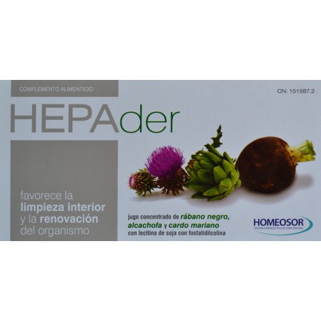 HEPADER 14 VIALES DE 10 ML HOMEOSOR