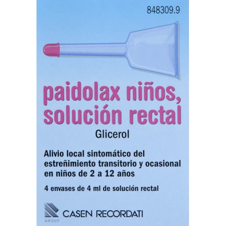PAIDOLAX NIÑOS SOLUCIÓN  RECTAL 4 ENVASES DE 4 ML CASEN RECORDATI