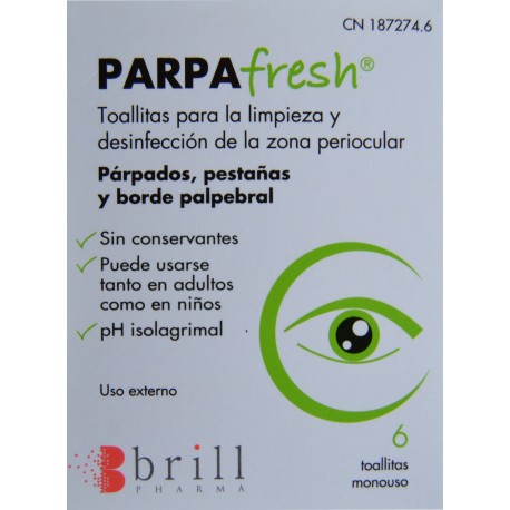 PARPAFRESH 6 TOALLITAS BRILL PHARMA