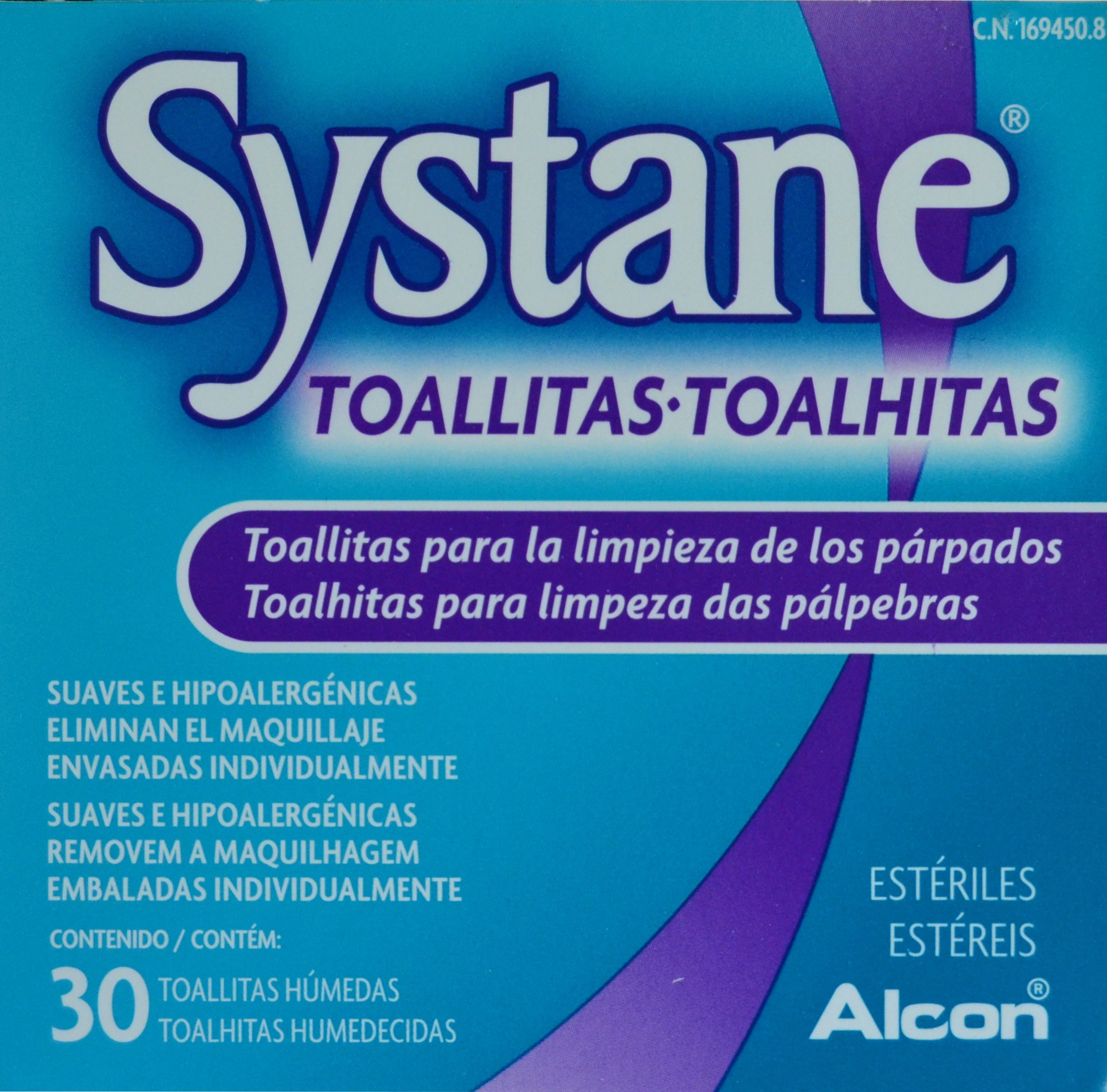 Systane Toallitas húmedas estériles 30 toallitas para higiene ocular