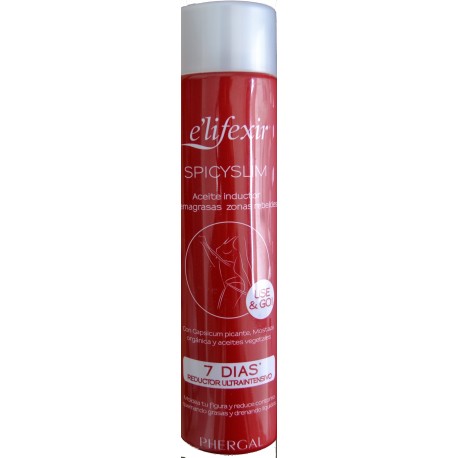 SPICYSLIM ACEITE INDUCTOR QUEMAGRASAS ZONAS REBELDES E'LIFEXIR 150 ML PHERGAL